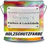 Shipley's Farben & Lackfabrik Holzschutzfarbe Holzlack Holzlasur wetterbeständiger Langzeitschutz Wetterschutzfarbe (2 l, Dunkelgrau)