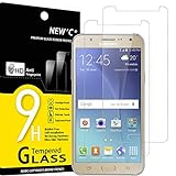 NEW'C 2 Stück, Panzer Schutz Glas für Samsung Galaxy J5 2015, Frei von Kratzern, 9H Härte, HD Displayschutzfolie, 0.33mm Ultra-klar, Ultrabeständig