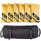 COSTWAY 27KG Sandbag, Power Bag inkl. 6 x 4,5 kg Sandsack, Gewichtssack mit 6 Griffen, Core Bag aus Oxford, Trainingssandsack zum Gewichtheben, Training und Fitness