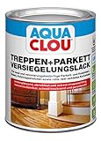 Aqua Clou Treppen- und Parkett Versiegelungslack 0,75L: Anwendung auf neuen Holzböden und im Rahmen der Renovierung für Dielen, Holz-Treppenstufen sowie Korkböden