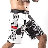 ZIQIDONGLAI Kickbox-Shorts Männer umfassende Training Kampf mit Sanda Muay Thai Shorts MMA Shorts Jiu-Jitsu-Ausrüstung Kampfshorts (Color : White, Größe : M)