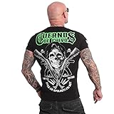 Yakuza Herren Cuernos De Chivo V02 T-Shirt, Schwarz, S