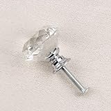 Msltely Türklinken16pcs Glasknopf Schubladentür Kristall Diamantgriff Pull Dia 30mm für Kleiderschränke Schränke Schränke MöbelTürgriff-Set
