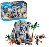 PLAYMOBIL Pirates 71531 Totenkopfinsel, spannungsgeladenes Abenteuer auf der Kristallschädel-Insel, inklusive Piratenfigur und gefährlichem Krabbenmann, detailreiches Spielzeug für Kinder ab 4 J
