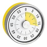TimeTex Zeitdauer-Uhr'Automatik' Compact - gelbe Scheibe - mit Magnet - zeigt Restzeit an - Durchmesser 78 mm - läuft ohne Batterien - 61968