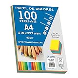 DOHE - Farbiges Papier DIN A4, 80 g. Leuchtende Farben sortiert - 100 Blatt, 30170