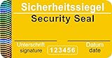 60 Stück - Sicherheits-Siegel mit Seriennummer - 48x25mm gelb, beschreibbar - Sicherheitssiegel, Siegelaufkleber, Garantiesiegel Sicherheitsetiketten selbstklebendes Etikett Klebesiegel
