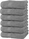 Utopia Towels - Handtücher Set aus Baumwolle 600 g/m² - 100% Baumwolle, 41x71 cm - 6er Pack (Grau)