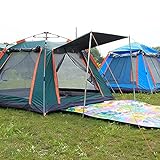 XIKUO 4/6 Personen Pop Up Instant Campingzelt für Familie mit Markise, wasserdichtes, leicht aufzubauendes, leichtes Kuppelzelt mit Regenfliege, 4 Jahreszeiten für Rucksacktouren, Wandern, Bergsteigen