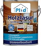 prinzcolor Premium Holzlasur Holzschutzlasur Holzschutz Grau 2,5l