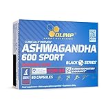 OLIMP- Ashwagandha 600 Sport Caps. Bio Ashwaganda-Wurzel-Extrakt (KSM-66) hochdosiert. (60 Kapseln)