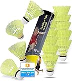 TK Gruppe Timo Klingler 12x Federbälle gelb Badmintonbälle für Training & Wettkampf Badminton - für Outdoor & Indoor