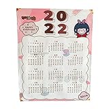 2022 klar bedruckter Kalender Wandteppich, Stoff zum Aufhängen, Kalender, Tuch für Zuhause, Büro, Restaurant, Dekor, Wandkalender Tagesplaner, Planer -5