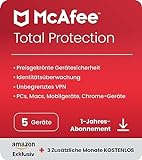 McAfee Total Protection 2023 |exklusiv bei Amazon| 5 Geräte |Virenschutz- und Internetsicherheits-Software| Unlimited VPN |15-Monate-Abonnement| Download
