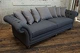 JVmoebel XXL Big Sofa 4 Sitzer Couch Chesterfield Polster Sitz Garnitur Stoff Textil Neu