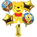 Packung 6 Ballons Winnie The Pooh Miotlsy-Winnie The Pooh Latex Ballons mit Bändern Geburtstag Party Dekoration Karneval für Partys. für Partys und Geburtstage Ideal Ihre Partys Supplies Schmücken