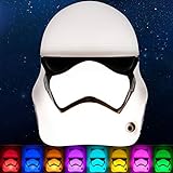 Stormtrooper 43067 LED-Nachtlicht, Star Wars, Farbwechsel, Disney-Nachtlicht, Lichtsensor, Galaxy, für Kinder, 3D Star Wars, Plug-In