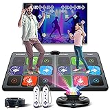 Dance Mat for Kids and Adults,Musical Electronic Dance mat, Double User Yoga Dance Floor mat with Wireless Handle, HD Camera Game Multi-Function Host, Non-Slip Dance Pad, HDMI Interface for TV