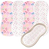 4er Set Baby Wickelunterlage Peanut Changer Waschbar, Weich, Leicht, Wasserdicht & Rutschfest, Wiederverwendbar für Kommode, Babywaage, Kinderwagen(2 Stile-B)
