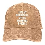 I Like My Motorcycle, Dog & Maybe 3 People Unisex Hip Hop Baseball Caps Trucker Snapback Cap Hüte
