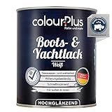 colourPlus® 1K erstklassiger Bootslack & Yachtlack (750ml, weiß) langlebiger Bootslack Holz- professioneller Kunstharzlack - Made in Germany
