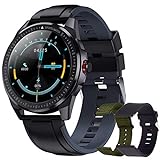 YUNFUN Smartwatch für Herren, Sportuhr, Aktivitäts-Tracker, Smartwatch, Touchscreen, komplett, IP68, wasserdicht, kompatibel mit Android iOS