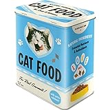 Nostalgic-Art 30143 Retro Vorratsdose L Cat Food – Love Mix – Geschenk-Idee für Katzen-Besitzer, Große Blech-Dose für Trockenfutter, 3 l