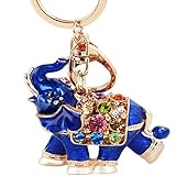 Modischer Elefantenanhänger mit Diamanten, tropfendes Öl, Thailand, für Tasche, Autoschlüssel, dekoratives Souvenir, rose,