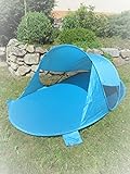IMC Manufactoria Pop-Up Strandmuschel blau Wurf-Zelt Strand Camping Sonnen-Schutz Wind XXL Familien Kinder Baby türkis