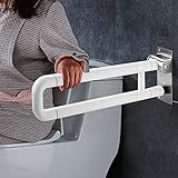 VVEROGJS Toiletten Aufstehhilfe Klappbarer, Edelstahl WC Stützhilfe Griff Aufstehhilfe Faltbare Badezimmer Haltegriff für Ältere Schwangere Behinderte, 60cm Lang