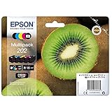 Epson EP64643 Original 202 Tinte Kiwi (XP-6000 XP-6005XP-6100XP-6105,AmazonDashReplenishment-fähig)Multipack5-farbig