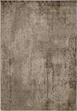 andiamo Vintage Teppich Luna, Kurzflor Teppich, Vintageteppich für Wohnzimmer Schlafzimmer, Webteppich Taupe 120 x 170