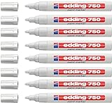 edding Lackmarker 750 Industrie, 2-4 mm, weiß (8er Pack)