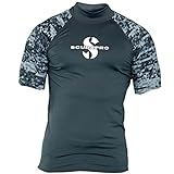 SCUBAPRO Graphite Rash Guard Kurzarm Herren Slim Fit UV-Shirt Collection 2017 (XXL)