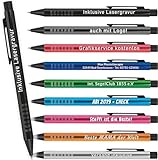 Your Gravur - Kugelschreiber mit Gravur | Kosmos - personalisierter Stift - Werbekugelschreiber in verschiedenen Farben mit Wunschgravur - 1-2 Tage Lieferzeit - Anzahl:10