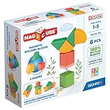 Geomag - Magiccube 1+ Formen - Magnetische Blöcke für Kinder - 4 Farben und Formen - 6 Würfel - 100 % recyceltes Plastik
