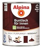 Alpina Buntlack Metalllack 0,75L purpurrot Ral 3004 seidenmatt Innen