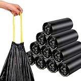 reißfeste Müllsäcke 120L Schwarz - MIT ZUGBAND -100% Recycelt - XXL Mülltüten (50 bis 1000 Säcke wählbar) (50)