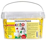 Eberhard Faber 570103 - EFAPlast Kids Modelliermasse in weiß im praktischen Eimer, Inhalt 3 kg, lufthärtend, tonähnlich, kreatives Bastelvergnügen für kleine und große Künstler