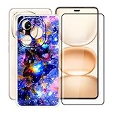 YQINHHME Handyhülle für Honor Power/DVD-AN00 (6.78 Zoll) + Gehärtetes Glas Schutzfolie, Stoßfest Silikon Schutzhülle Tasche Ultradünne weiches TPU Case Hülle für Honor Power/DVD-AN00 - XT146
