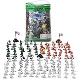 Veluoess 300 Stück Armee Soldaten Figuren Set, Militär Modell Spielesets Spielzeug Armee Soldaten in 3 Farben Mini Armee Figuren für Kinder 3+