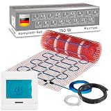 VILSTEIN Elektrische Fußbodenheizung 150W/m², für Fliesen Laminat und mehr, Komplett-Set, TWIN Technologie Heizsystem, Fußboden Heizmatte, 8.0x0.5m - 4