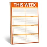 90 Blatt Wochenplaner, magnetischer Checklisten-Notizblock mit To-Do-Listen für Büro oder Schule (Englische Version,in Hellorange)