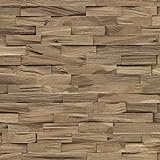 INDO Holz Wandverkleidung Wandverblendung Beachwood Hevea Natural Fläche 1 m²