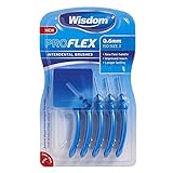 Zwölf Packungen of Wisdom Pro Flex Interdentalbürste 0,6 mm blau 5 Pinseln
