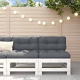 HOMEELIKE Garten-Mittelsofas 2 STK. Weiss M