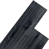 STILISTA Vinyl Laminat Dielen, 15 Dekors wählbar, 5,07 m² oder 20 m², rutschfest, wasserfest, schwer entflammbar - 5,07 m² Eichenkrone schwarz