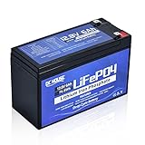 DCHOUSE 12V 6Ah LiFePO4 wiederaufladbarer Lithium-Akku mit 3000+ tiefen Zyklen und BMS Schutz für Solarsystem, Fischfinder, Kinderwagen, Boot, Solarpanel Kit, Wohnmobil, Camping