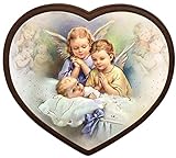 Motivationsgeschenke Schutzengel-Bild Engel betend Herzform Wandbild für Kinderzimmer