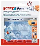 tesa Powerstrips DECO Haken SMALL - Klebehaken für Deko an Glas und Spiegel - bis zu 200 g Haltekraft
